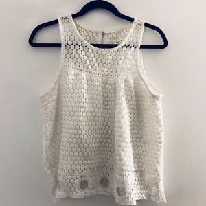 White eyelet blouse